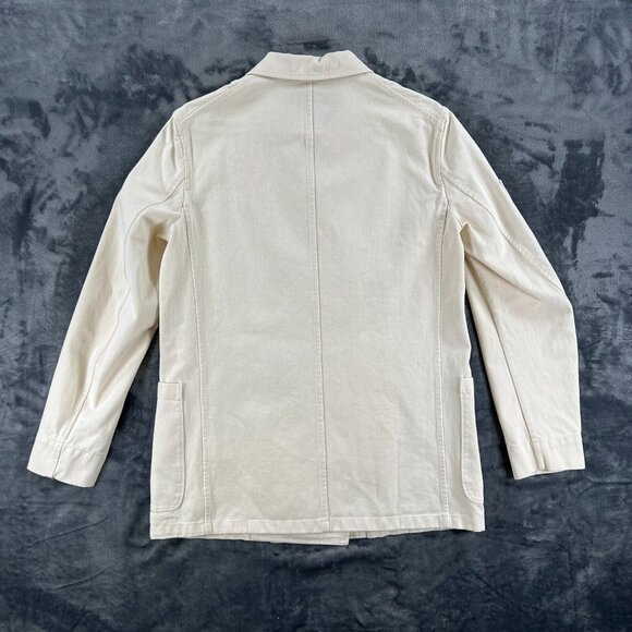 NEW Polo Ralph Lauren White Cream Canvas Twill Nautical Military Blazer Women 2 - Picture 2 of 16